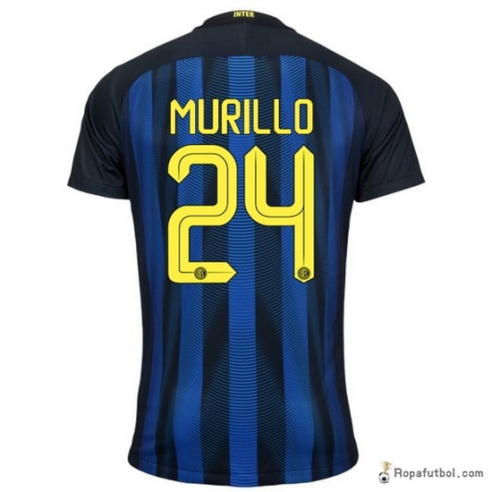 Camiseta Inter de Milán Replica Primera Ropa Murillo 2016/17 Marino Azul